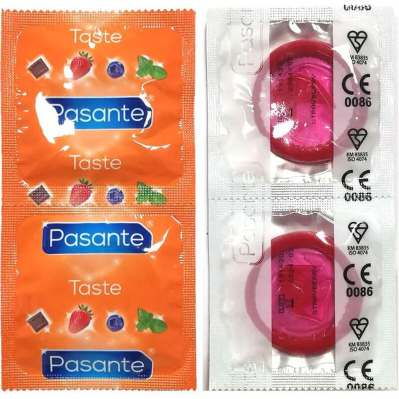 Pasante - eper ízű óvszer, 144 db-os csomag