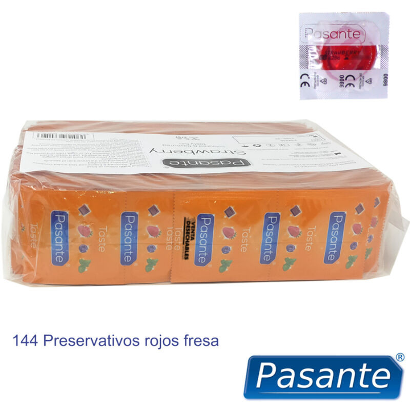 Pasante - eper ízű óvszer, 144 db-os csomag - Image 3