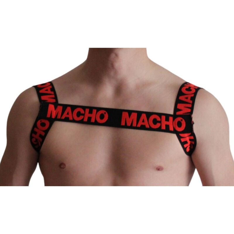 MACHO - duplarészes piros heveder