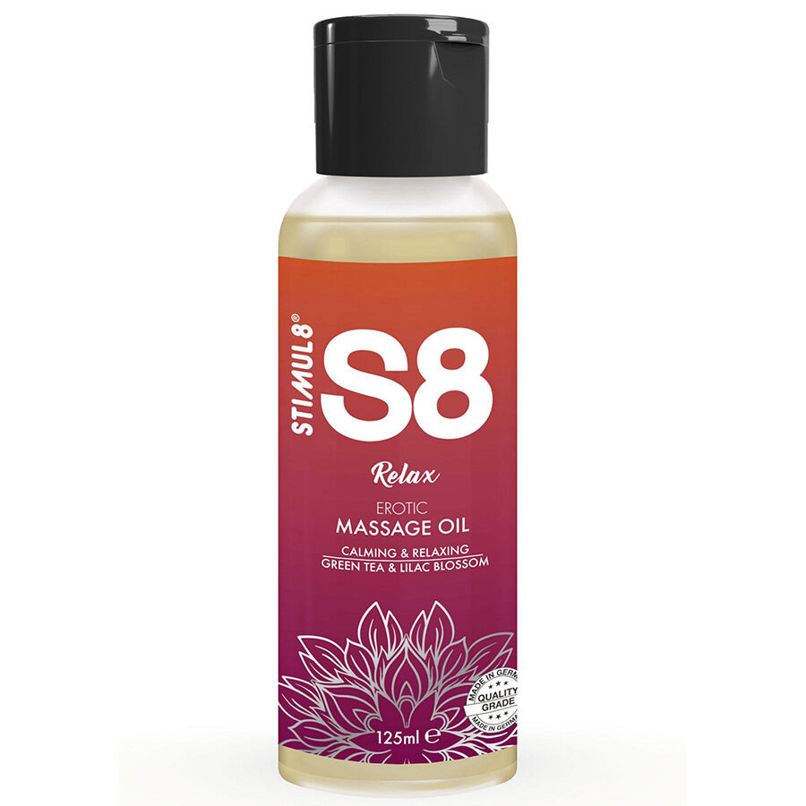 STIMUL8 – zöld tea masszázsolaj 125 ml, prémium relaxációhoz