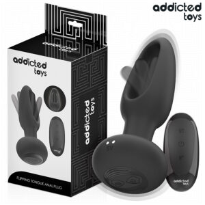 ADDICTED TOYS – vibráló nyelvű anális dugó távirányítóval