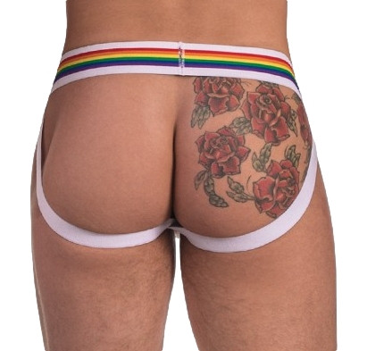 Barcode Pride – fehér jockstrap intim élményhez - Image 2