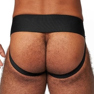 Mister B bőr jockstrap – stílusos férfi fehérnemű kék-fekete - Image 2