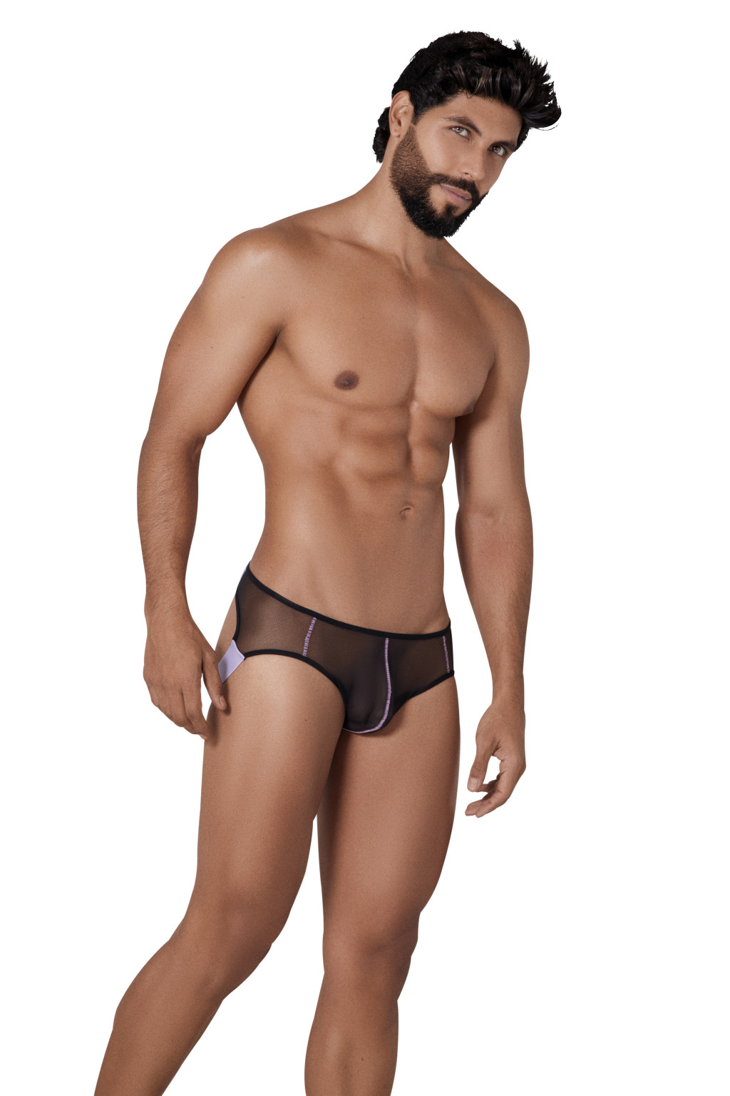 Hunch - átlátszó fekete-lila jockstrap - Image 4