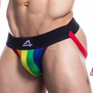 Színes csíkos jockstrap - stílusos élmény férfiaknak