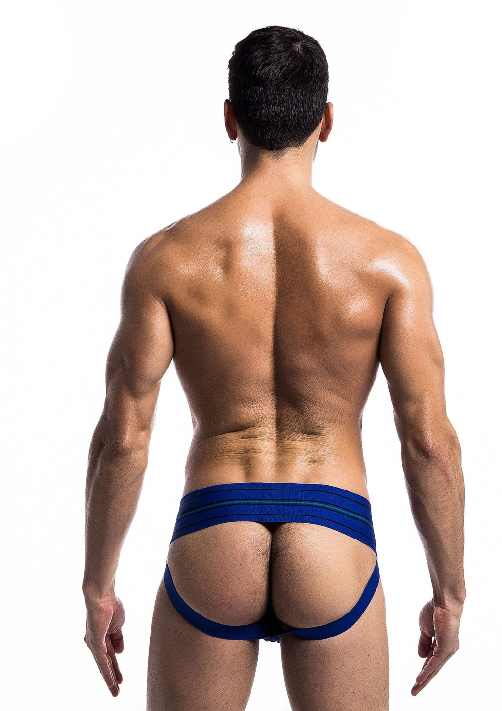 Prémium kék jockstrap széles övvel - Image 4
