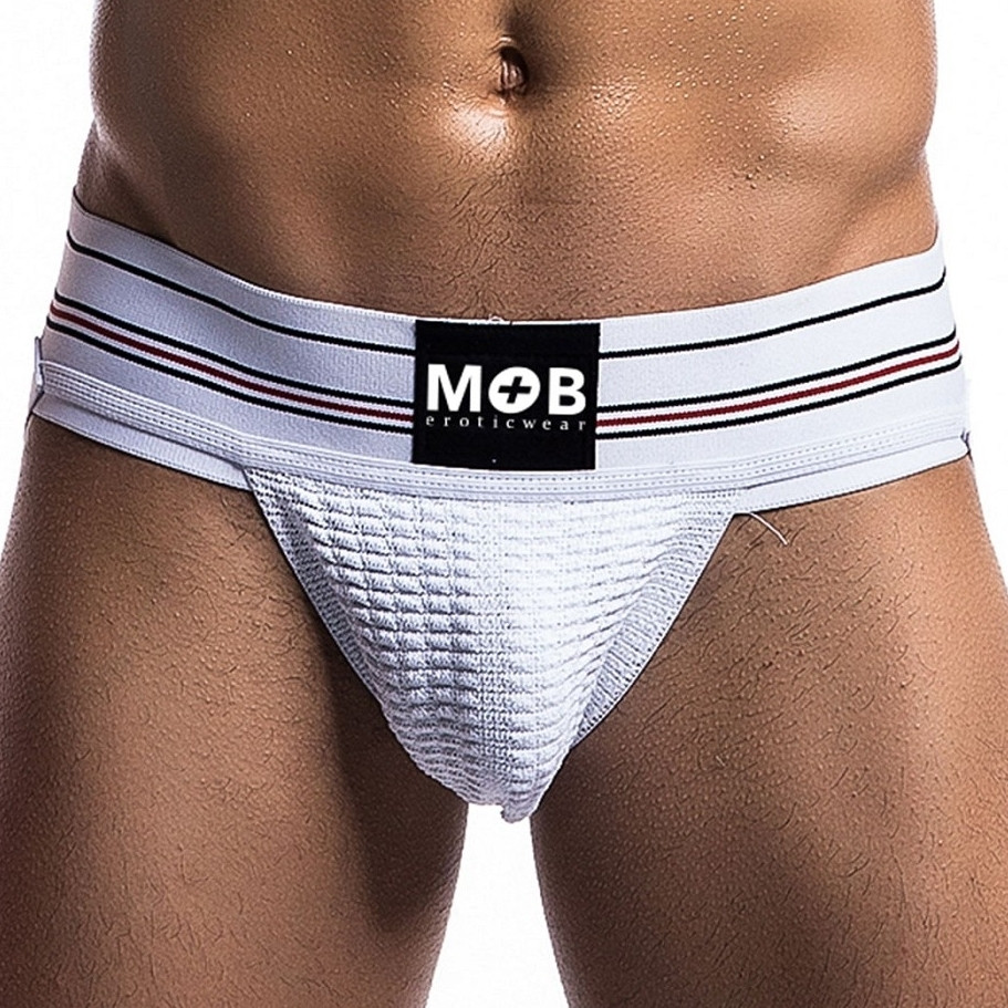 Fetish Classic – kötött fehér jockstrap, érzéki kényelem