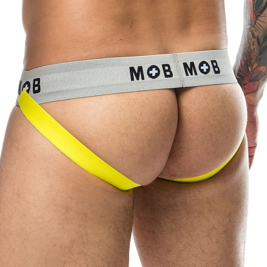 Mob Classic – prémium fekete-sárga jockstrap - Image 2