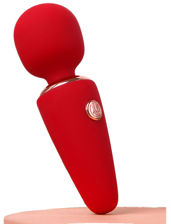 Mini Wand – 10 cm-es, krémes vibráló masszírozó piros - Image 2