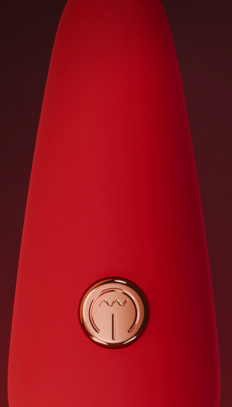 Mini Wand – 10 cm-es, krémes vibráló masszírozó piros - Image 3