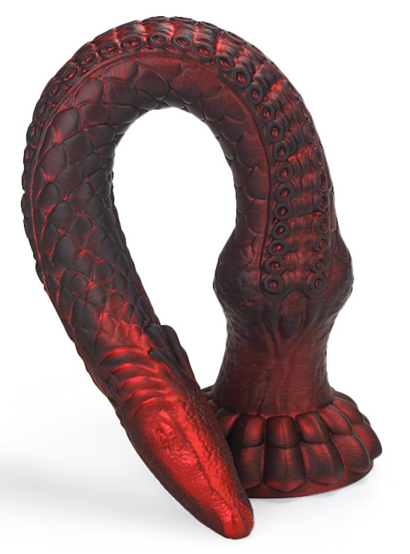 HEELIX S – prémium piros dildó (28 x 4 cm) - Image 6