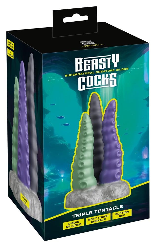Triple Dildo Tri Tentak – prémium hármas dildó 19 cm - Image 2