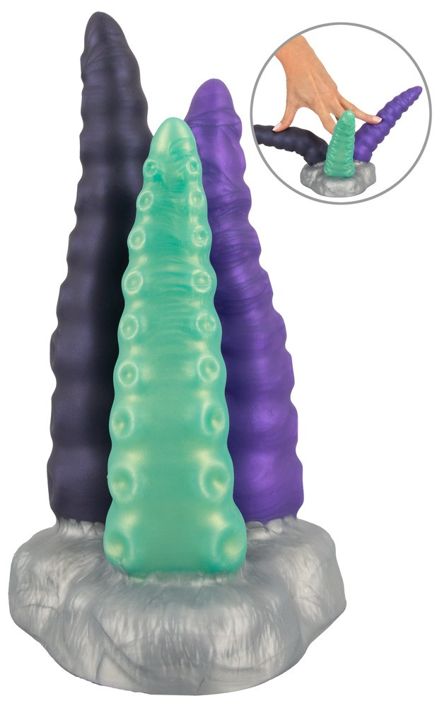 Triple Dildo Tri Tentak – prémium hármas dildó 19 cm - Image 3