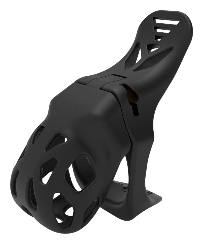 Komplit Cage - prémium fekete maszturbátor 8x3,5 cm
