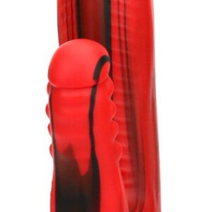 Dobhorse Double Dildo – piros-fekete prémium dildó 18 cm