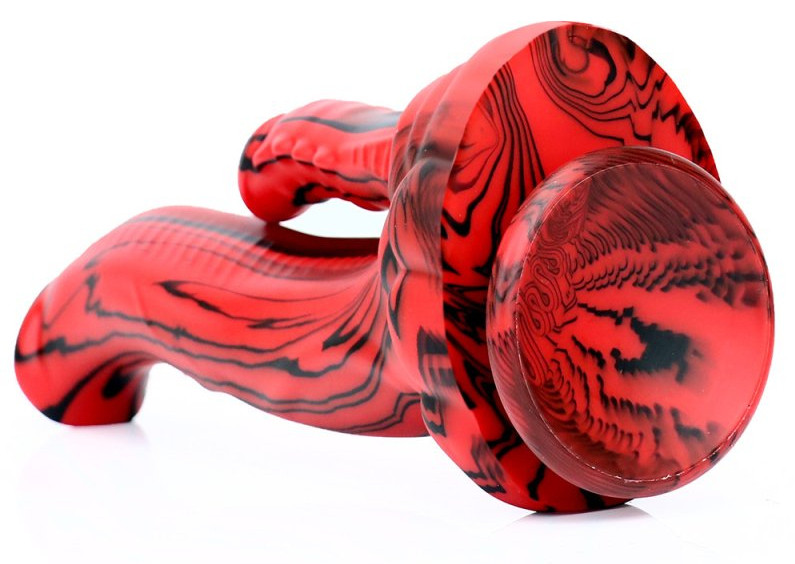 Dobhorse Double Dildo – piros-fekete prémium dildó 18 cm - Image 5