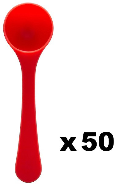 Piros evőkanál csomag - 50 db, 6g adagolt mennyiség
