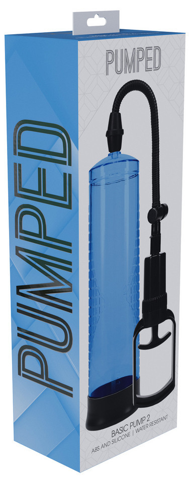 Basic Pump 2 – prémium péniszszivattyú kék 20 x 5,8 cm - Image 2