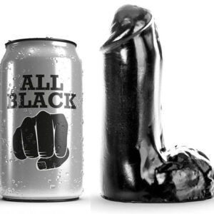 ALL BLACK - 13 cm-es élethű dildó
