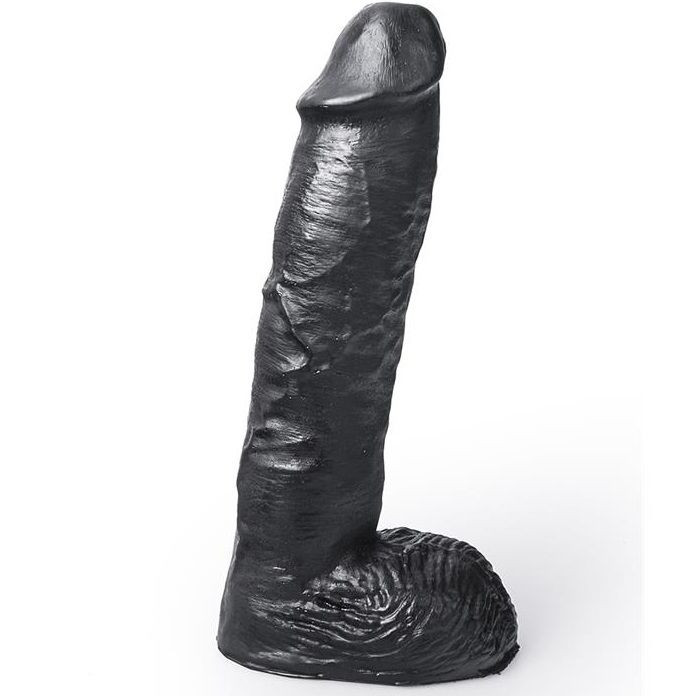 HUNG SYSTEM - élethű fekete dildó, 24 cm