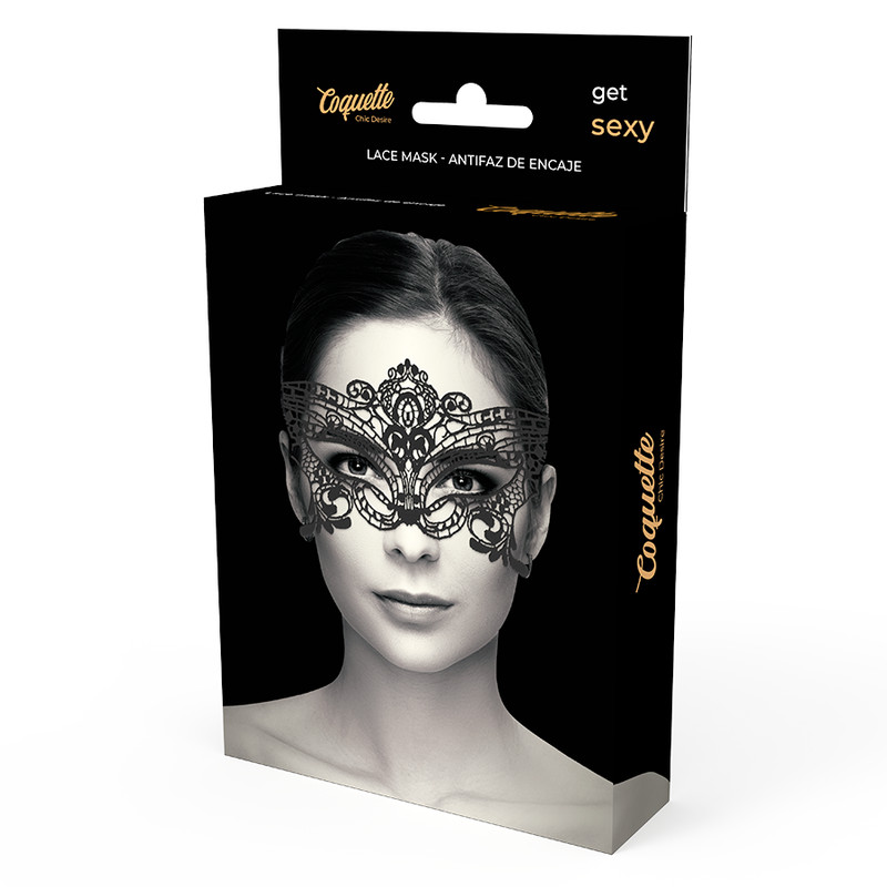 Coquette Chic Desire – fekete csipke szemmaszk - Image 3