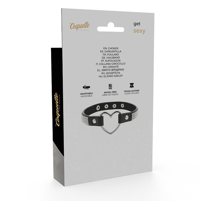 Coquette Chic Desire – Szív alakú vegán bőr nyaklánc - Image 6