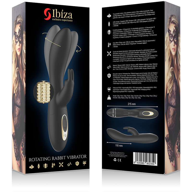 IBIZA – erőteljes gyöngyös rotáló vibrátor nyúllal - Image 8