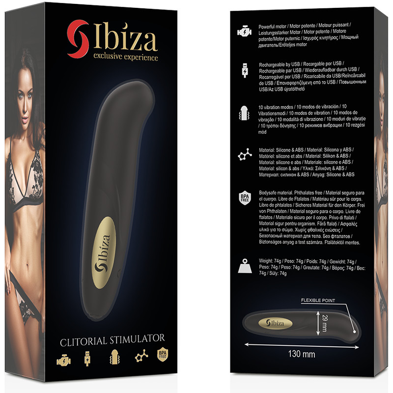 Ibiza – arany csiklóizgató USB töltéssel, 10 vibrációs móddal - Image 5