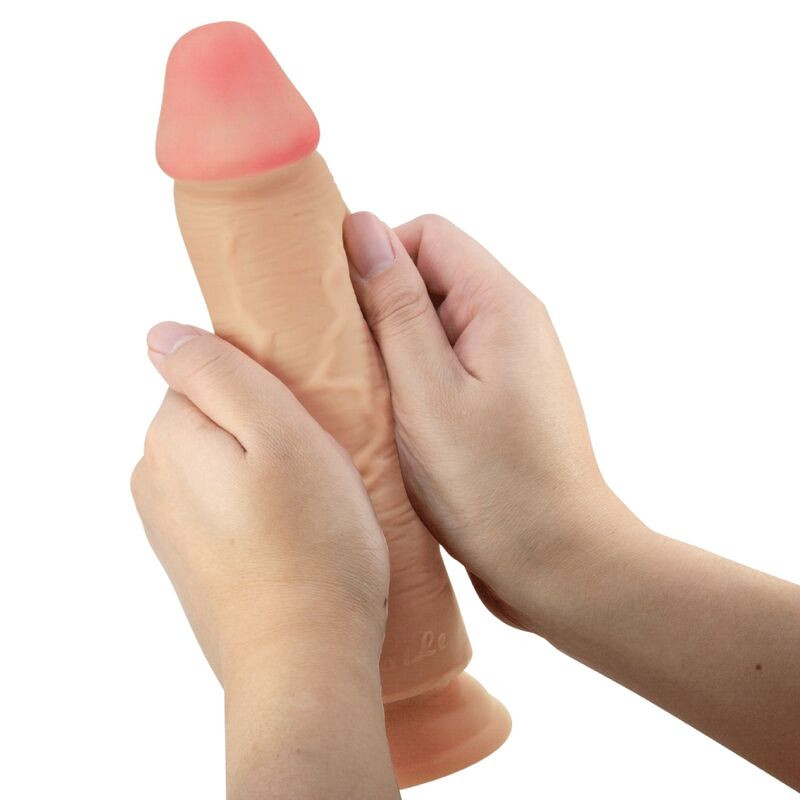 PRETTY LOVE – valósághű vibrációs dildo, csúszó bőrrel, 23,4 cm - Image 3