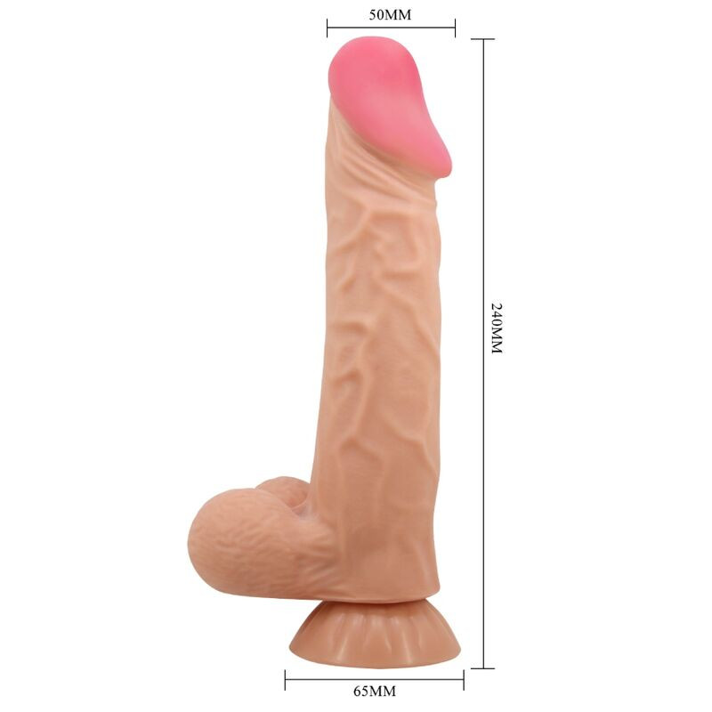 PRETTY LOVE – 24 cm-es élethű dildó tapadókoronggal - Image 4
