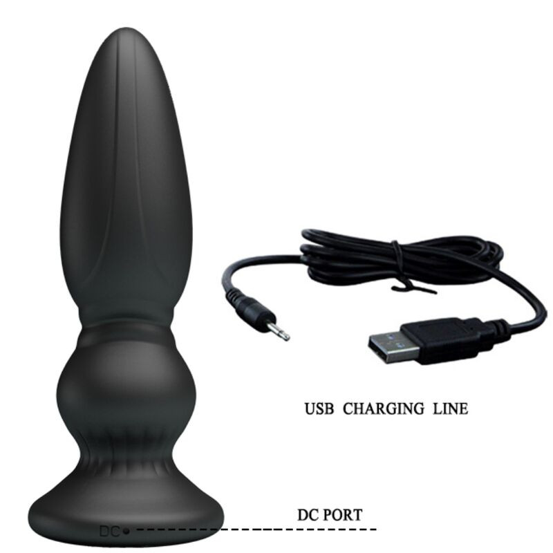 MR PLAY – erőteljes távirányítós anális vibrátor fekete - Image 6