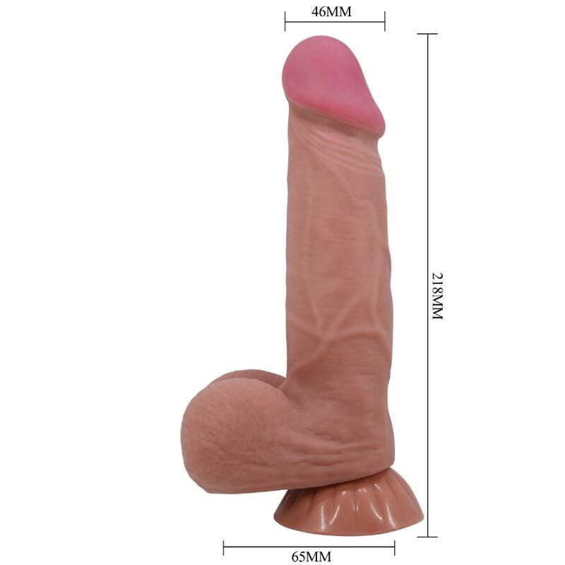 PRETTY LOVE – valósághű dildó csúszó bőrfelülettel 21,8 cm - Image 6