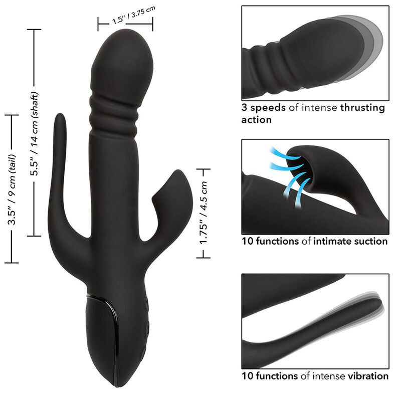 CalExotics – hármas élvezetű vibrátor fekete színben - Image 9