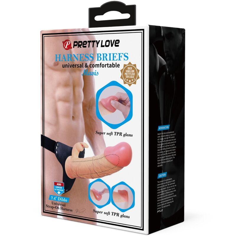 Pretty Love Mavis – univerzális tanga dildóval, 19 cm - Image 9