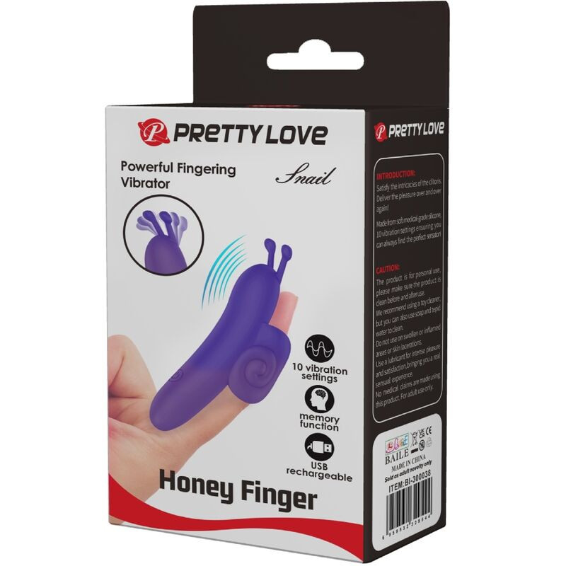 Pretty Love – erőteljes lila ujjizgató - Image 8