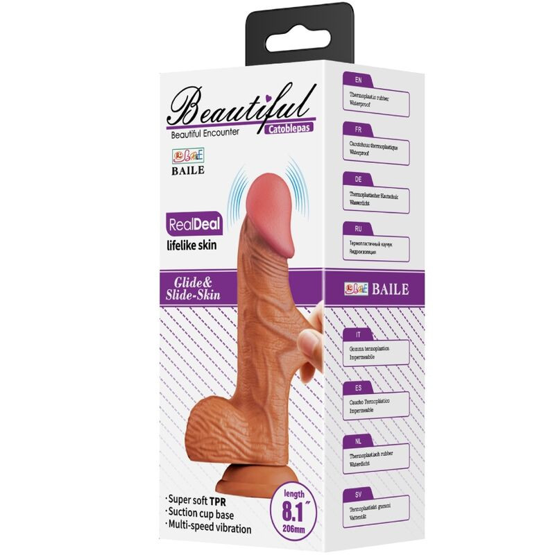 BAILE - 20,6 cm-es valósághű vibrátor távirányítóval - Image 8