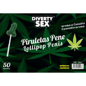 DIABLO GOLOSO - 50 kannabisz ízű pénisz nyalóka
