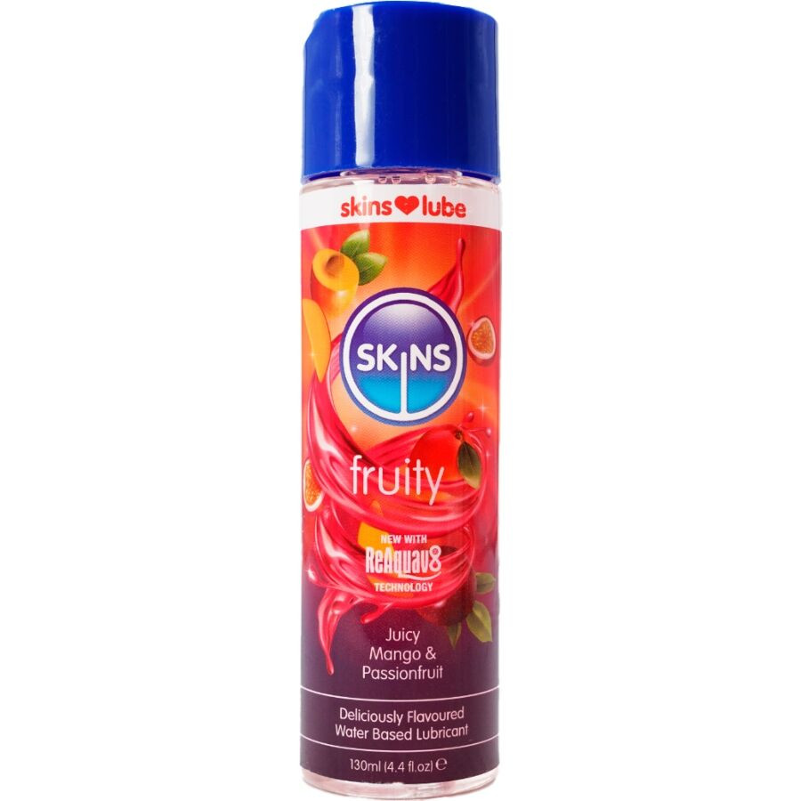 SKINS - gyümölcsös vízbázisú síkosító, mangó & maracuja 130 ml