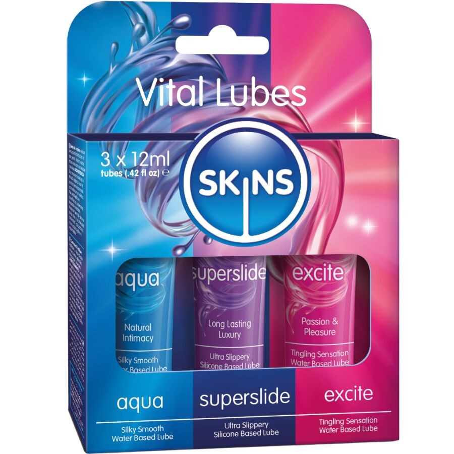 SKINS Vital Lubes Kit – prémium síkosítók 3 x 12 ML