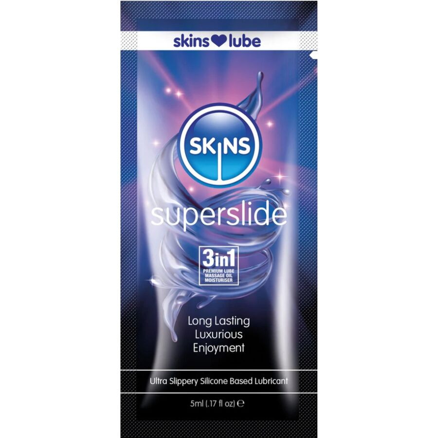 SKINS - prémium szilikon alapú síkosító, 5 ml egyadagos