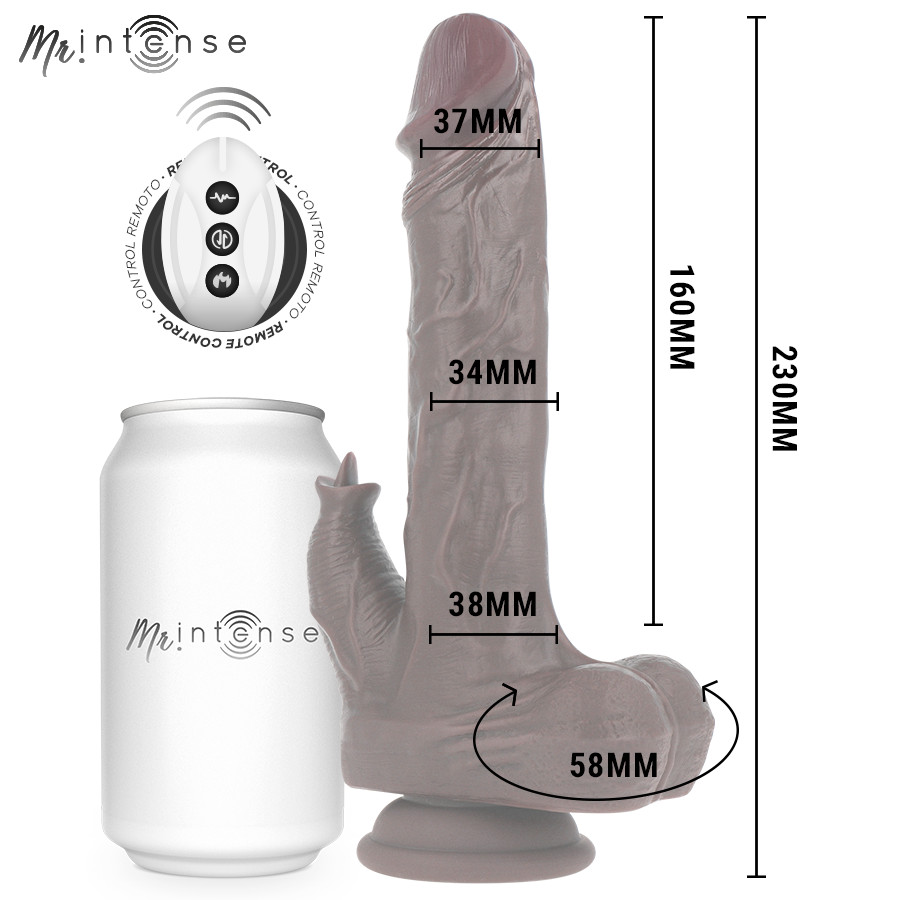MR INTENSE – valósághű pénisz vibrátor távirányítóval 23 cm - Image 2