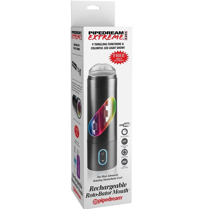 EXTREME TOYZ – USB-s férfi maszturbátor, izgató szájformával - Image 6