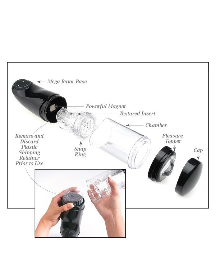EXTREME TOYZ PDX MEGA BATOR – USB-s férfi maszturbátor, száj formájú - Image 6
