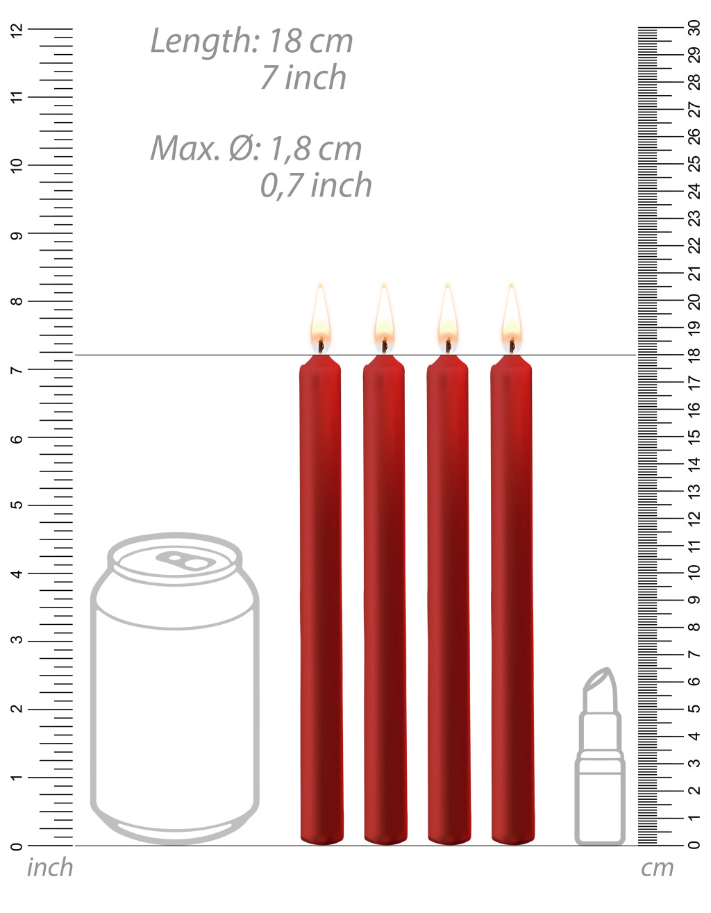 Vörös viasz masszírozó gyertyák szettje (4 db) - Image 4