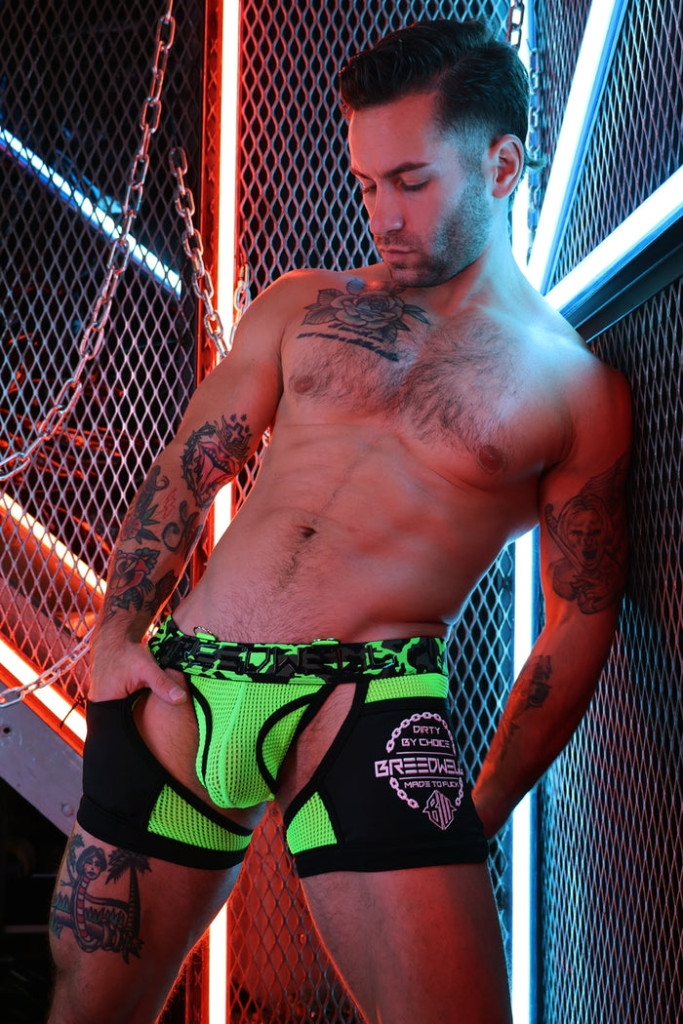 Boxer alsó nélküli – neo kamuflázs fekete-zöld neon - Image 8