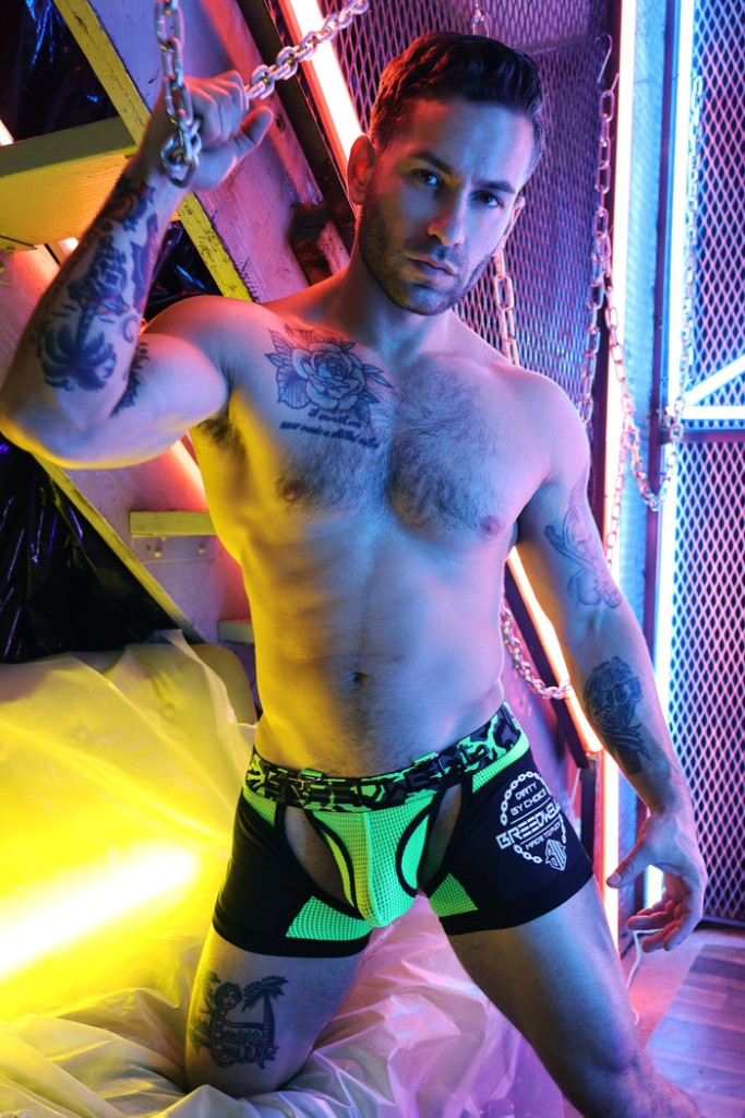 Boxer alsó nélküli – neo kamuflázs fekete-zöld neon - Image 9