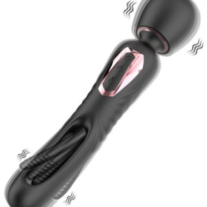 Wand – taping funkciós vibrátor, 11 x 3,2 cm, fekete