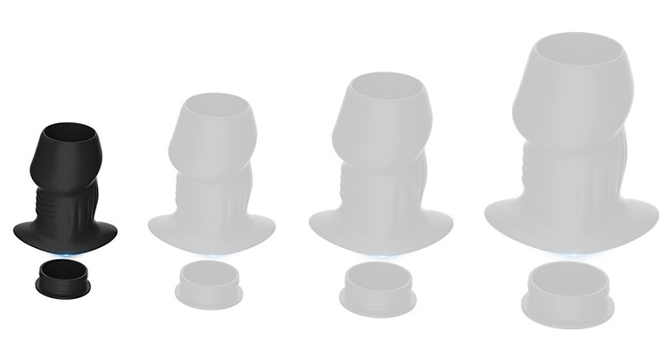 Euhlo Plug Tunnel – prémium, fekete anális plug 5x3,5cm