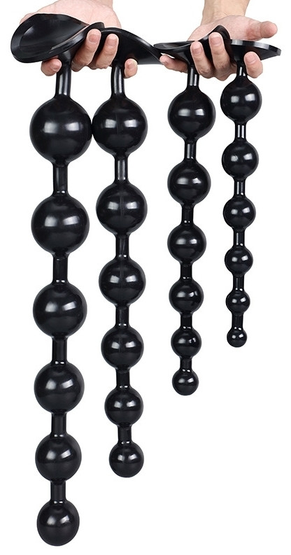 Somass – prémium fekete intim golyók 48 cm hosszú - Image 5