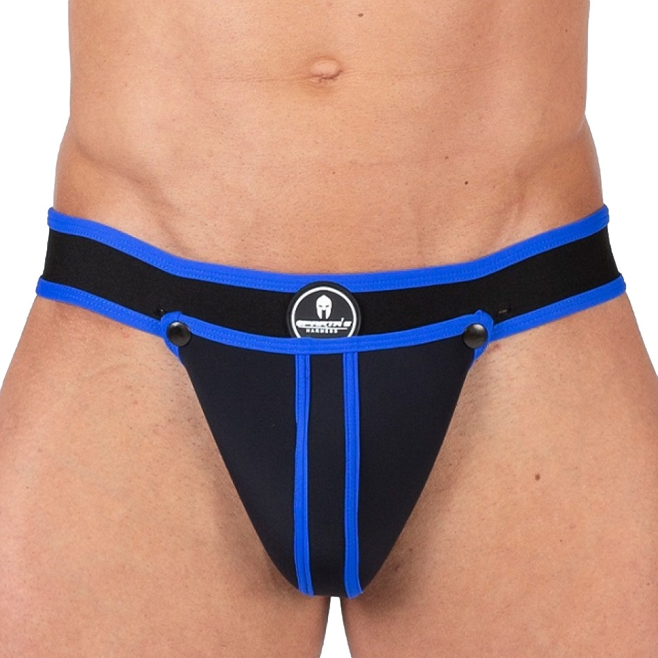 Jockstrap Shell – stílusos fekete-kék alsónemű
